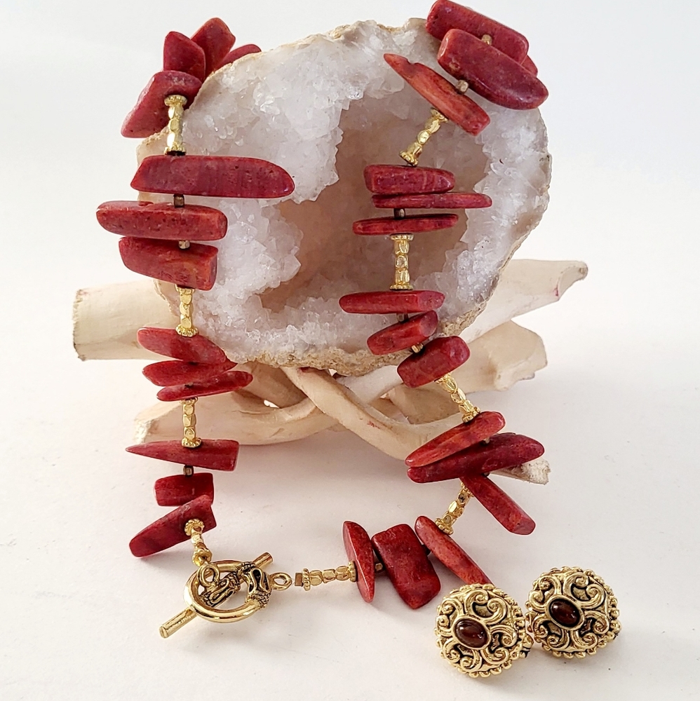 Turkish Gold/Coral Set